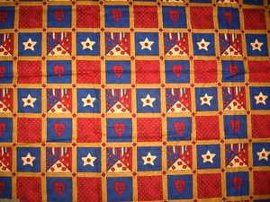 Vest Patch Red Blue Brown Heart Star Stripe Floral Button Polka Dot Square Block - Picture 1 of 2
