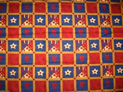 Vest Patch Red Blue Brown Heart Star Stripe Floral Button Polka Dot Square Block - Image 1 of 2