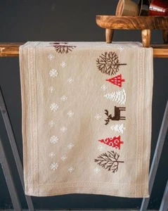 Hazlo tú mismo Vervaco Modernos Diseños de Navidad Árboles Estampados Bordado Mesa Corredor Kit - Imagen 1 de 3