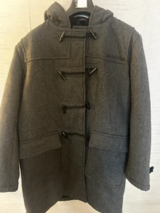 MENS LARGE SCOTCH AND SODA GREY HEAVY COMFORT FIT LONG JACKET/ DUFFLE COAT - Picture 1 of 6