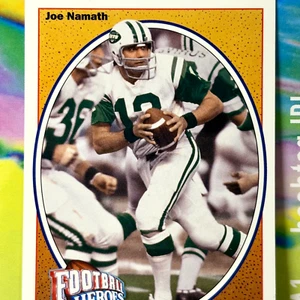 Joe Namath Insert Card 1991 Upper Deck Football Heroes #16 New York Jets - Bild 1 von 7