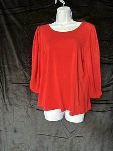 Catherine Malandrino elegante Bluse rot 3/4 Arm, U-Ausschnitt, Größe M - Bild 1 von 4