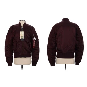 Alpha Industries Men's MA-1 Slim Fit Bomber Jacket, XS , Maroon,new - Picture 1 of 1