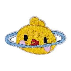CUTE BABY CHICK PLANET RINGS OUTER SPACE COSMOS ART STICKER PATCH 0.8 X 1.25 - Picture 1 of 2