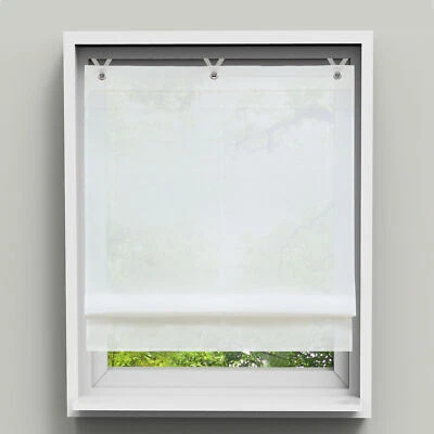 Raffrollo Ösenrollo Farbiger Blende Raffgardinen mit Ösen Küche Fenstergardinen - Bild 1 von 4