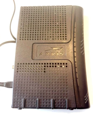 WORKING PULL ARRIS CABLE MODEM ROUTER & POWER CABLE TM604G/CT COMCAST US-HM-OFF3 - Image 1 of 4