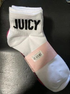 Juicy Couture 10 Pair Women's Socks White/ Pink/ White NWT SZ 4-10 - Picture 1 of 3