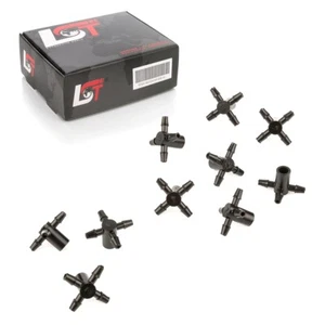 10x Emettitore 4 Vie Distributore Frizione Sistema Irrigazione per Tubo 5mm - Foto 1 di 8