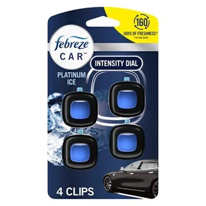 Febreze Clip di Ventilazione Auto Platino Profumo di Ghiaccio Confezione da 4 Deodorante Lunga Durata - Foto 1 di 8