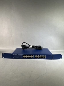 Netgear ProSafe JGS524 V2 24 Port Gigabit Unmanaged Network Switch W/ Rack Ears - Picture 1 of 13