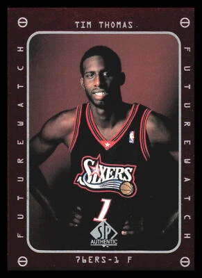 1997 SP Authentic Tim Thomas #172   Future Watch Philadelphia 76ers 2D - Image 1 of 2