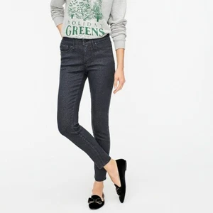 J. Crew NWT 9" Toothpick Jean with Lurex® Metallic Threads - Black - Size 28 - Picture 1 of 4