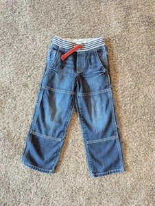 Mini Boden Pull On Cargo Pants Straight Wide Leg Jeans Techno Boys Size 6Y - Picture 1 of 4