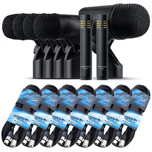 Presonus DM-7 Mikrofon-Set für Schlagzeug Drum-Mikrofonset mit 7x XLR-Kabel - Bild 1 von 15