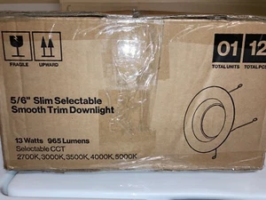Sunco 12pk 5/6 Inch Retrofit LED Can Lights Recessed Ceiling 5CCT Selectable - Picture 1 of 7