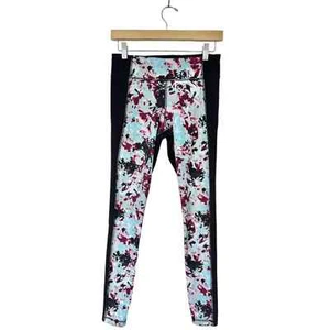 Under Armour Heat Gear Leggings Abstract Print Two Waist Pockets Size Small - Picture 1 of 15