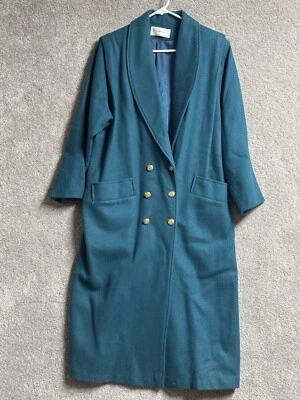 Maggie Lawrence Overcoat Women Large 80s Vintage Double Breasted Academia - Image 1 of 4