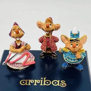 Disney Arribas Brothers Lot Swarovski Figurine Gus. Jaq. Perla Cinderella Mice - Picture 1 of 14