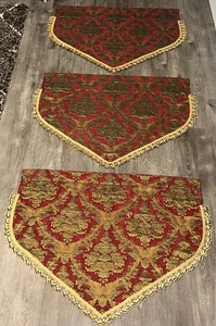 3 CROSCILL Imperial Empress VORHANG Volant Rot Gold Wandteppich Gardine EUC Luxus - Bild 1 von 17