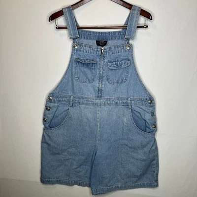 Vintage TY Wear Denim Shortalls Overalls Light Wash 100% Cotton Size L - Image 1 of 4