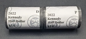 2022 P&D Set 2 Rolls Kennedy Half Dollar US Mint Uncirculated - Picture 1 of 2