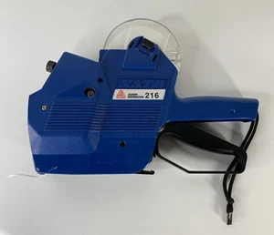 SATO AVERY DENNISON 216 Price Sticker Gun Retail Store Worker Blue 2 Line - Picture 1 of 10