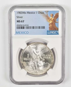 1 Mexican Onza 1983 MS67 Libertad Mexico Mexican NGC *7863 - Picture 1 of 5