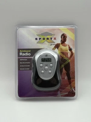 Sport X By GPX - Digital AM/FM Armband Radio With Earbuds, R300B - Brand New - Image 1 of 4