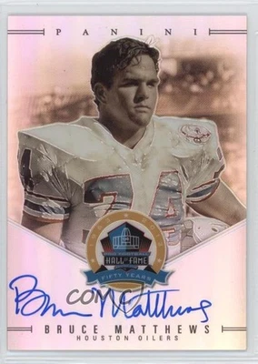 2013 Panini Spectra Signatures /50 Bruce Matthews #BMA Auto HOF - Image 1 of 2