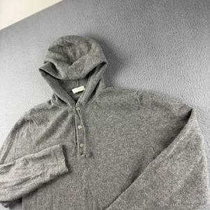 Sudadera con Capucha Luca Faloni Para Hombre 2XL Gris 100% Cachemira 2 Capas Hecha en Italia Jersey - Imagen 1 de 11