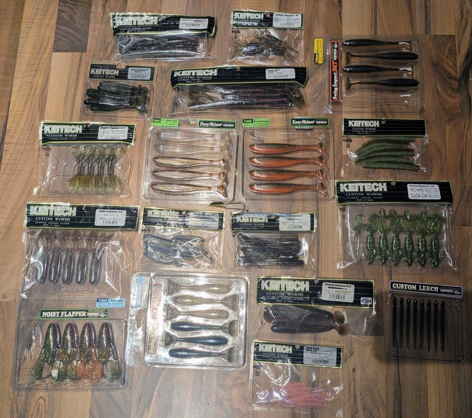 Großes Mixpaket (ü 40 Tüten):  Keitech, Reins und mehr (siehe Beschreibung) - Bild 1 von 4