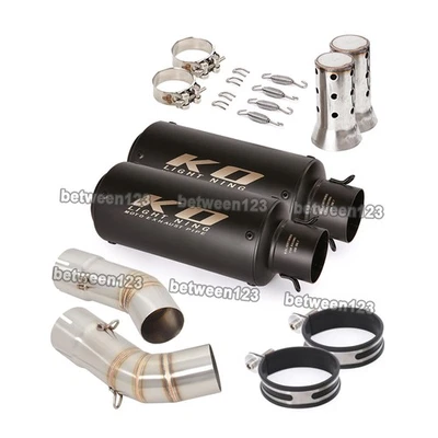 Tubo silenciador de escape negro para motocicleta punta de enlace medio deslizamiento para Ducati 848 1098 1198 Foto 1 de 4