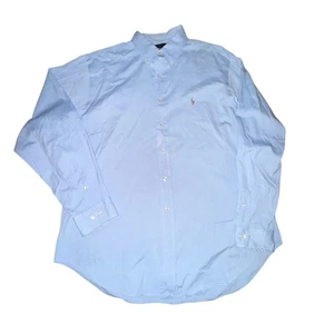 Ralph Lauren Hemd mit Knopfleiste Herren Größe 34/35 hellblau klassische Passform 17" Ausschnitt - Bild 1 von 7