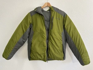 COLUMBIA YOUTH 14-16 Reversible Puffer Jacket Olive/Gray OMNI-SHIELD - Picture 1 of 10