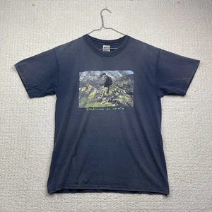 Vintage 90s Mountain Hiker Trekking Nature Graphic T-Shirt Men Sz L Outdoor Read - Imagen 1 de 14