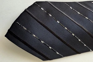 Corbata Stefano Ricci cristales de Swarovski, hecha a mano en Italia. 100% seda, clásico. - Imagen 1 de 8
