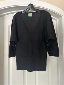 C&C California Sweater Women's Small 100% Cashmere Black - Picture 1 of 3