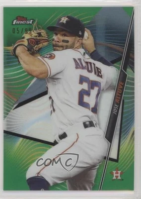 2020 Topps Finest Green Refractor /99 Jose Altuve #82 - Image 1 of 2