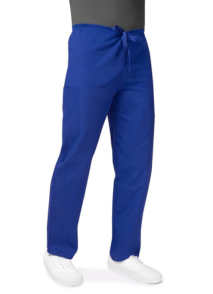 Adar Uniforms Scrubs - Drawstring Tapered Leg Scrub Pants - 504 - Royal Blue - L