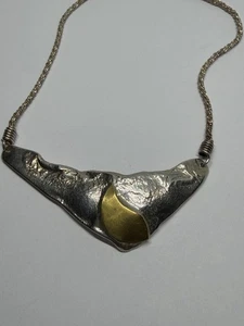 Collar De Colección Plata Esterlina Modernista Hsndcrafted Diseñador Escandinavo 1384 - Imagen 1 de 7