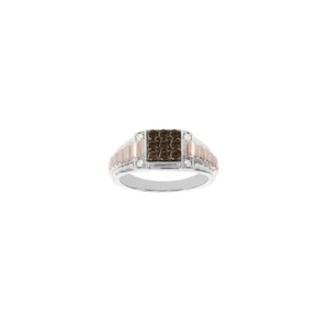 10k Two-tone Gold Brown Diamond Engagement Ring for Men Size 10 - Picture 1 of 1