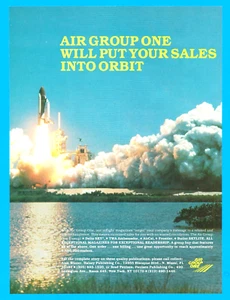 1985 Space Shuttle magazine print ad blast off Kennedy Space Center astronauts - Picture 1 of 3