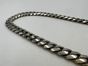 t764 Striking Sterling Silver Curb Link Chain - Picture 1 of 6