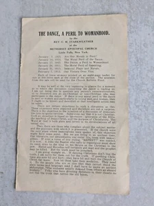 Religiöses Predigtheft Tanzen Evangelisch Rev. Starkweather Little Falls NY - Bild 1 von 3