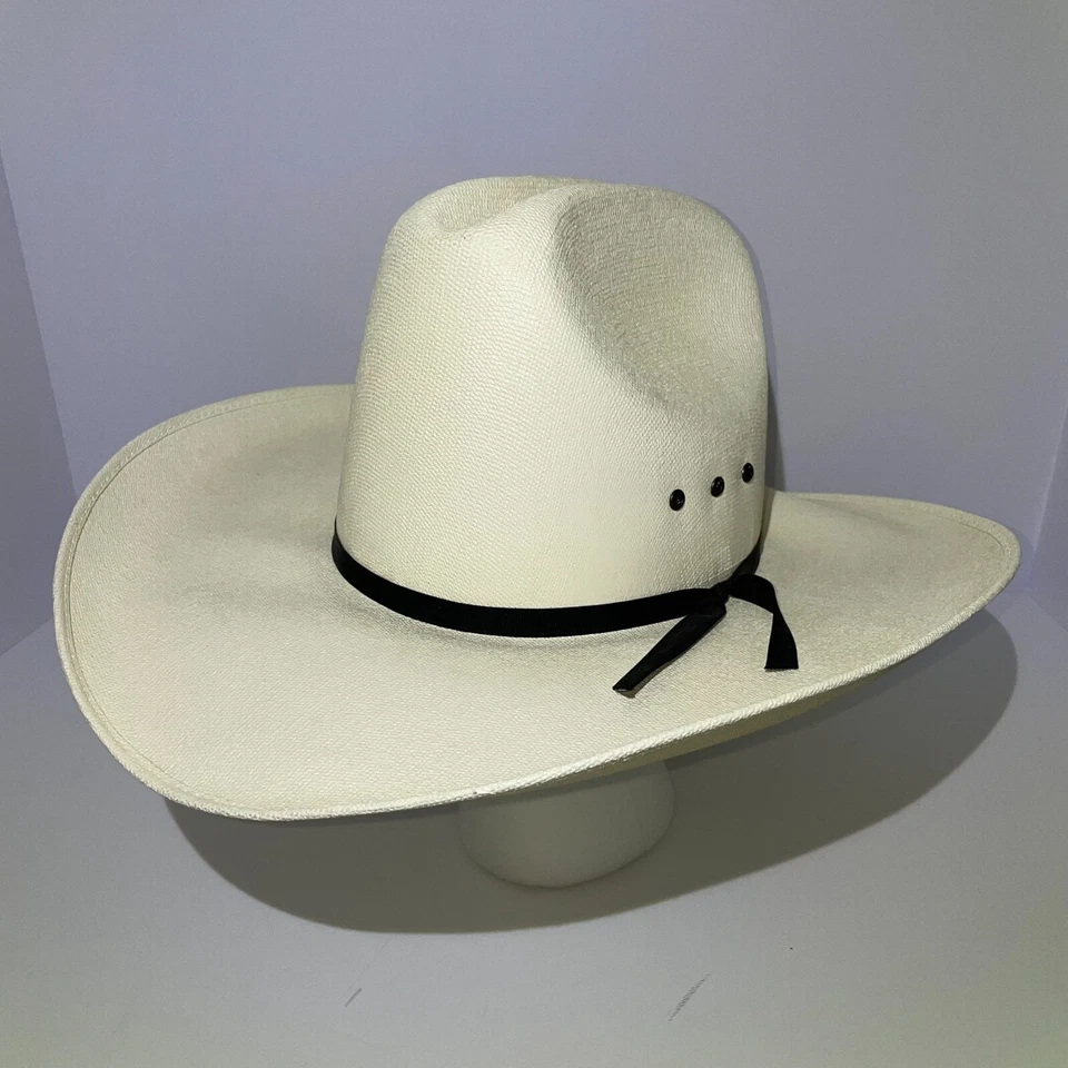 Sombrero Vaquero Western Express Appaloosa Paja Talla 6 7/8 Hecho en México Foto 1 de 4