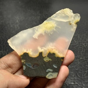 Losa de ágata amigdaloidal 72x52x4,5 mm alta calidad 127 ct SIN PULIR - Imagen 1 de 10