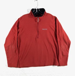 Chaqueta polar Marmot para hombre grande roja 1/2 cremallera manga larga pulóver al aire libre simulada - Imagen 1 de 9