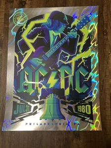 AC/DC Philadelphia Poster 1980 Tom Whalen Lava Foil Variant #/75 FREE SHIPPING! - Picture 1 of 2