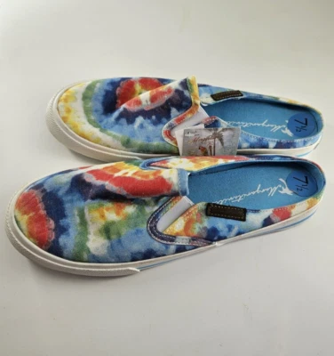NUEVO CON ETIQUETAS Margaritaville Marinero Zapatos Mules Sin Cordones Tie Dye Arco Iris Para Mujer Talla 7.5 Foto 1 de 4