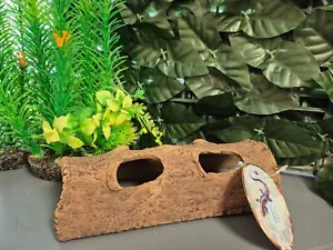 Ceramic Nature Half-Log Medium Fish Tank Hide Away Aquarium Log Ornament - Picture 1 of 1